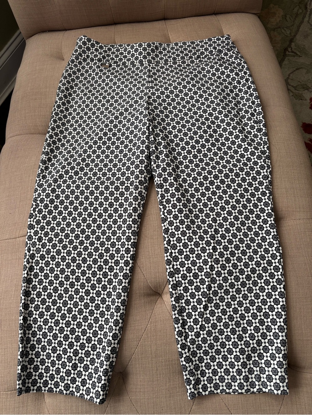 Premise Black and White Geometric Pattern Pants